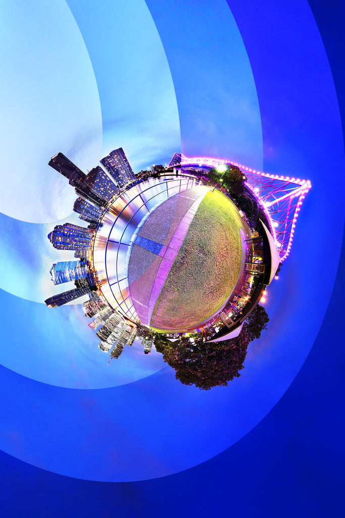 Time-lapse Panoramic Planet of Brisbane