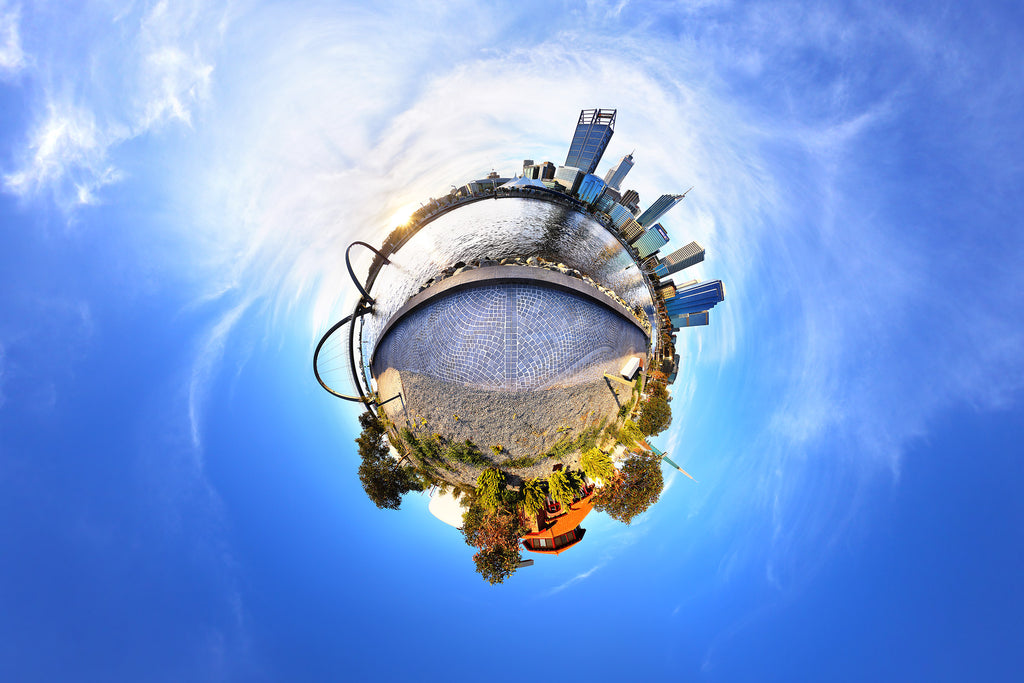 Panoramic Planet of Perth Esplanade 