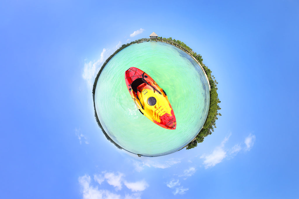 Panoramic Planet of Vanuatu from a Kayak